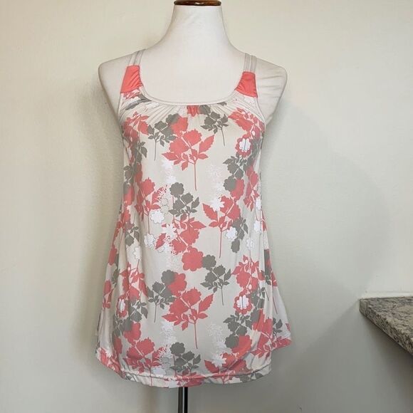 Body Touch Floral Pink Racerback Tank Top (Size: Medium) - Picture 5 of 12